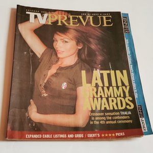 Chicago Sun Times TV Prevue Aug. 31-Sept. 6, 2003 LATIN GRAMMY AWARDS